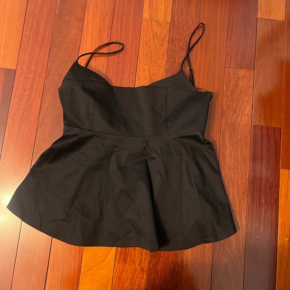ZARA strappy peplum effect top